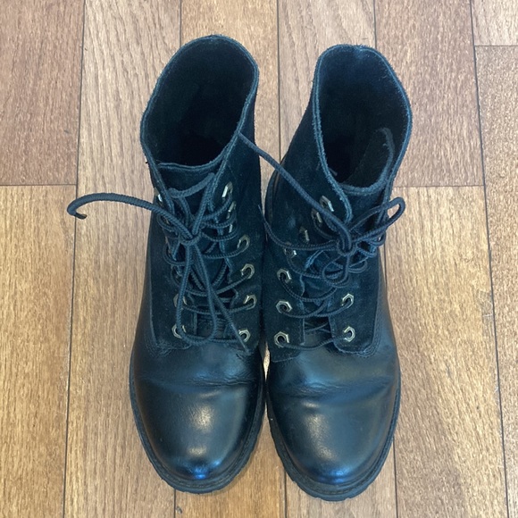 Timberland Earthkeepers Black Suede Leather Fold Down Boot - 7M - Picture 2 of 15